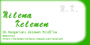 milena kelemen business card